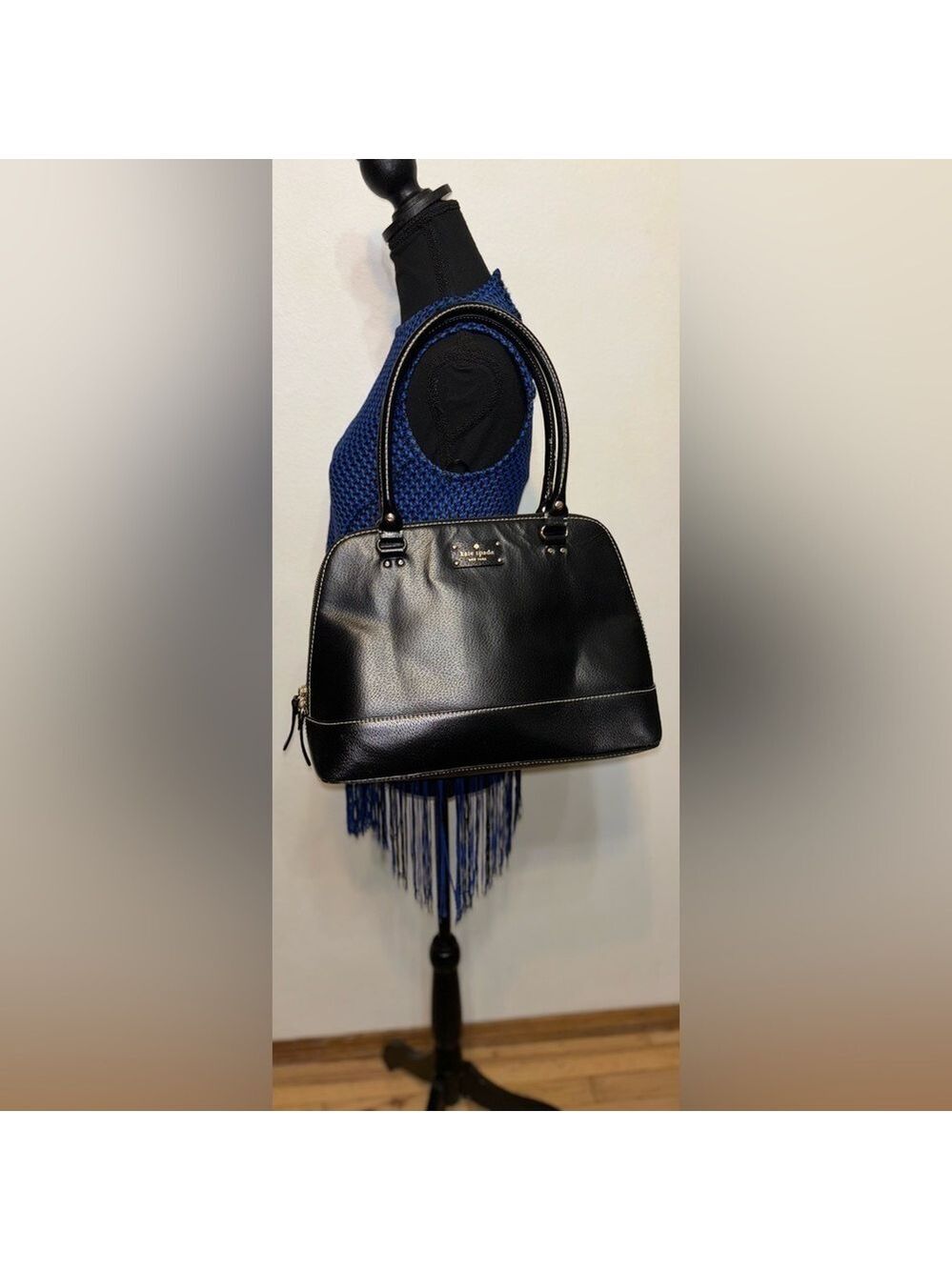Kate Spade Authentic NY Wellesley Black Leather Shoulder Bag excellent condition - Picture 6 of 14